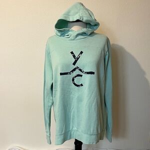Light Aqua Graphic Pullover Hoodie